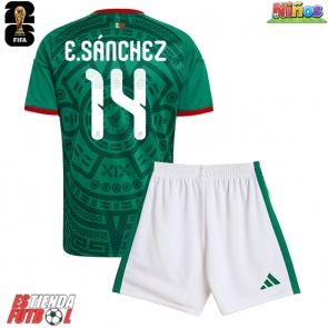 México Erick Sanchez #14 Primera Equipación Niños Mundial 2026 Manga Corta (+ Pantalones cortos)
